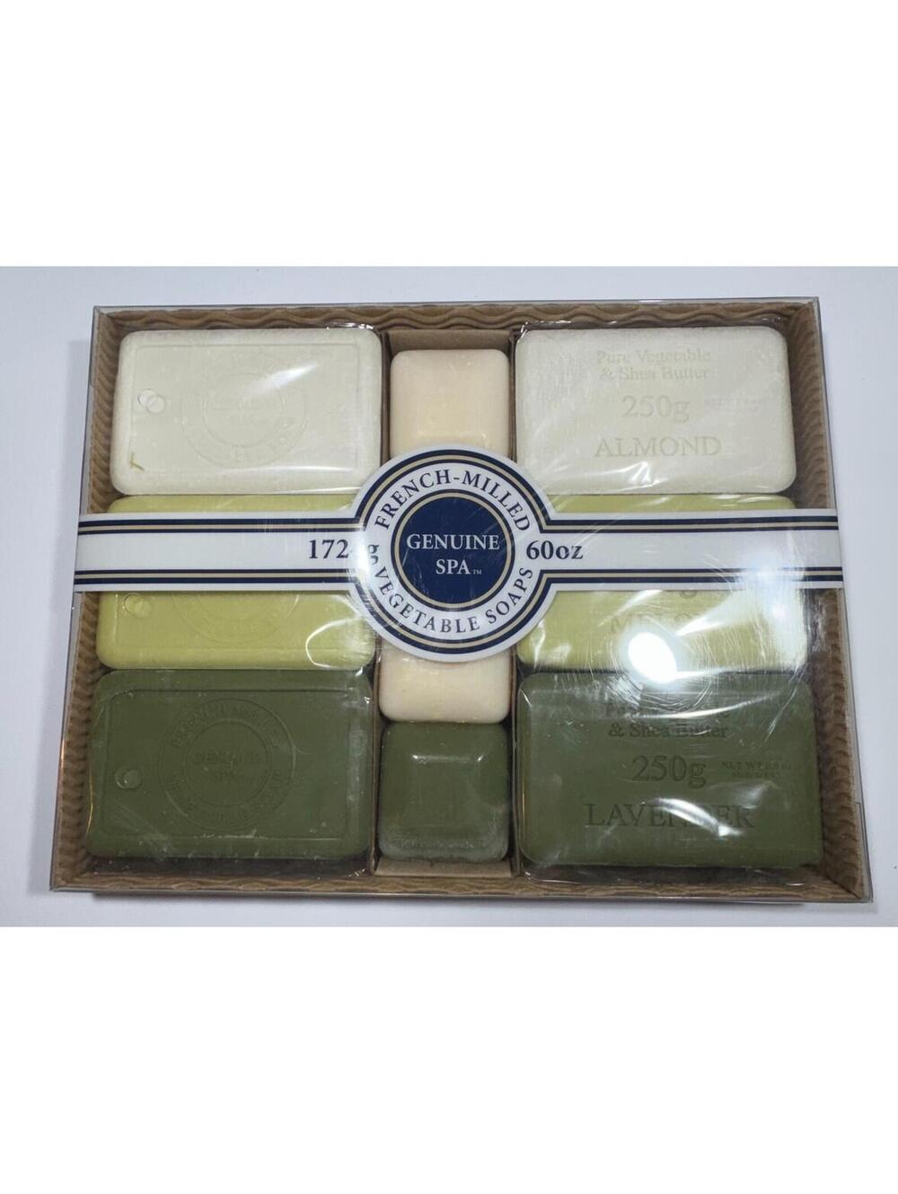Genuine Spa French Milled Vegetable & Shea Butter Soap Set - 14 Bars, 60.8oz